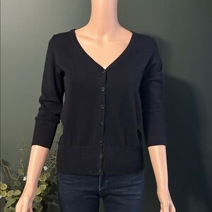 Maurices Black Button-Up Cardigan